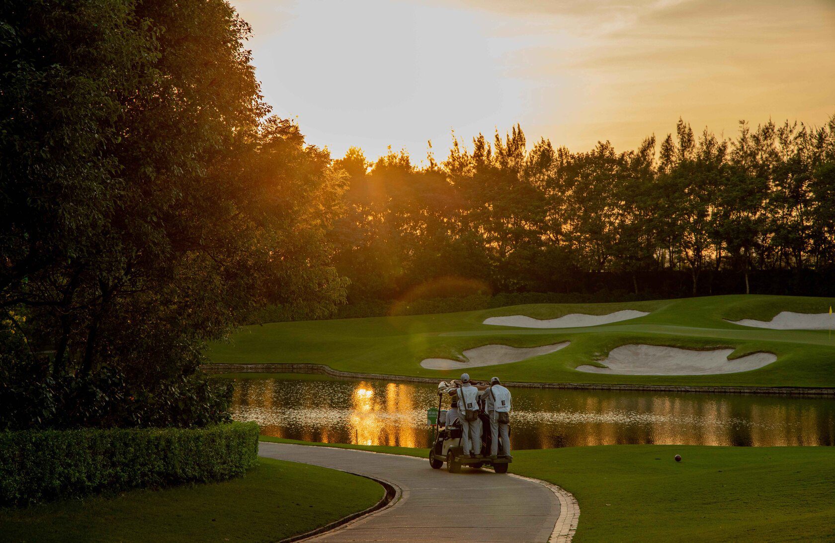 Long Bien Golf Course in the evening