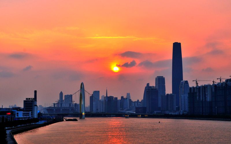Sunset at Pearl River